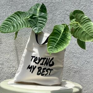 *trying my best* tote bag